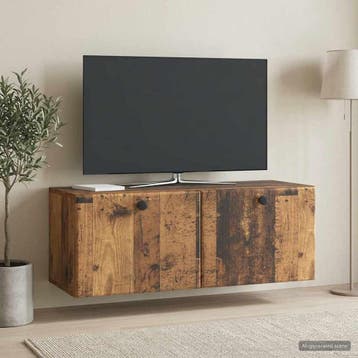 vidaXL Wandmontage TV-kast 78,5 x 31 x 30 cm Oud hout, Verzenden, Nieuw