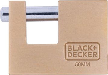 2dekans | BLACK+DECKER Hangslot - 50mm - Incl. 3 Sleutels -, Ophalen of Verzenden, Nieuw
