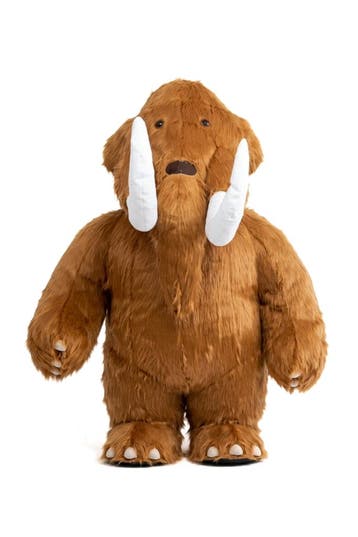 KIMU® Groot Opblaas Kostuum Mammoet Bruin 2.6 Meter Opblaasb, Ophalen of Verzenden, Nieuw