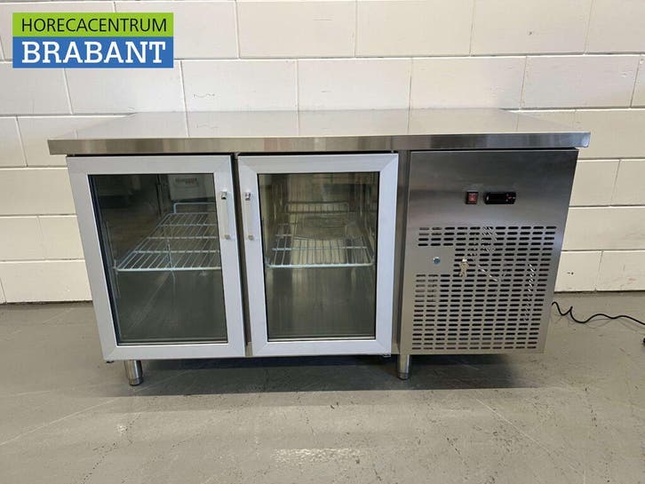 Établi réfrigéré en acier inoxydable 2 portes en verre 1/1, Articles professionnels, Horeca | Équipement de cuisine, Envoi