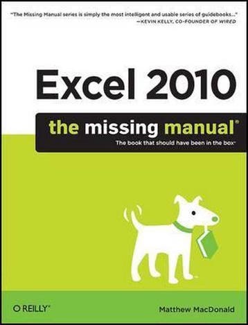 Excel 2010 The Missing Manual 9781449382353, Verzenden, Matthew Macdonald