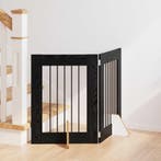 vidaXL Hondenhek met standaarden 2 pcs Zwart eiken 60 x 60, Dieren en Toebehoren, Verzenden, Nieuw