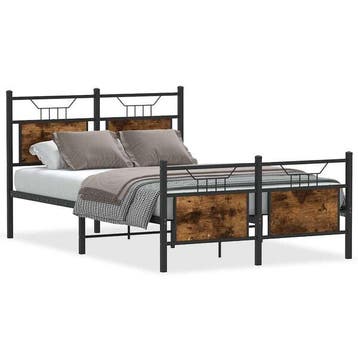 Cadre de lit 120x200 chene fume - Seconde chance -41%, Verzenden, 200 cm, 120 cm