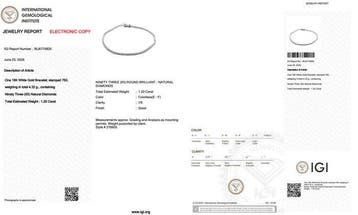 Armband - 18 karaat Witgoud - 1.20ct. tw. Diamant