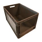 Magazijnbak 600x400x340 mm euronorm donkergrijs pp nieuw, Ophalen of Verzenden
