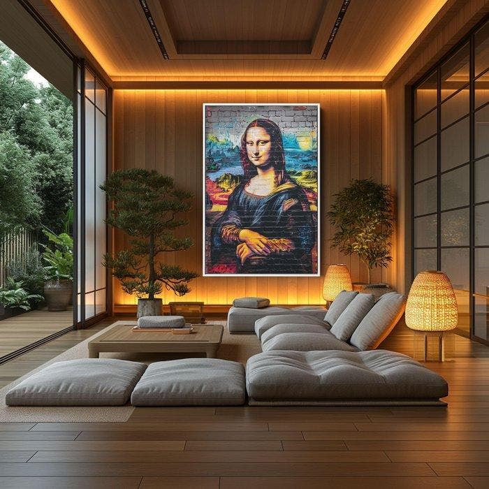 Dine Chanima (XX-XXI) - (XXL) Giant Mona Lisa Street Sass, Antiek en Kunst, Kunst | Designobjecten