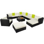 tectake Wicker zitgroep Las Vegas met aluminium frame - zwar, Verzenden, Nieuw