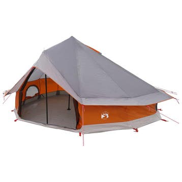 vidaXL Tipi Tent Grijs en Oranje 700 x 700 x 395 cm, Verzenden