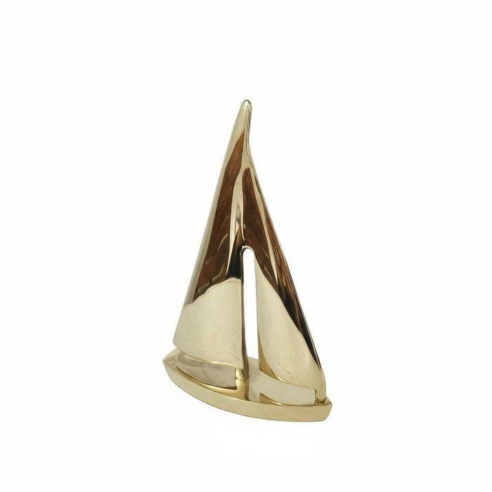 Maritieme objecten - Messing- zeilboot, Antiquités & Art, Art | Objets design