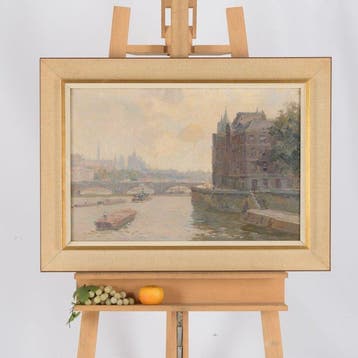 Herman Bogman Jr. (1890-1975) - Le Seine et pont au Change,, Antiquités & Art