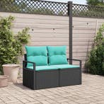 vidaXL Tuin Sofa met kussen 120 x 62 x 69 cm poly rattan, Verzenden