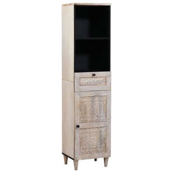 vidaXL Badkamerkast met lade Wit 38 x 33 x 160 cm Bewerkt, Verzenden