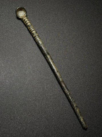 Romain antique Bronze Instrument médical - Cuillère avec une