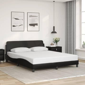 vidaXL Bedframe Dover kunstleer zwart 160x200 cm, Verzenden