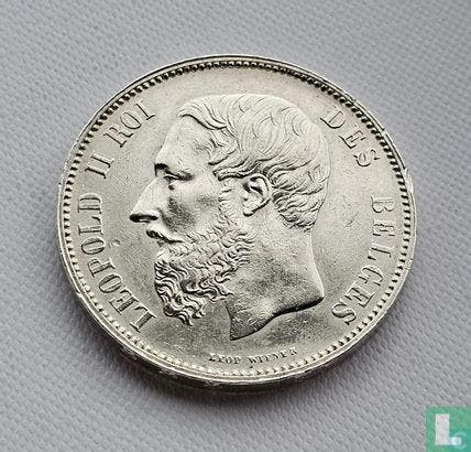 België 5 francs 1867 (klein hoofd - zonder punt na F), Postzegels en Munten, Munten | België, Losse munt, Goud, Zilver, Verzenden