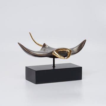 sculptuur, NO RESERVE PRICE - Bronze Manta Ray Sculpture