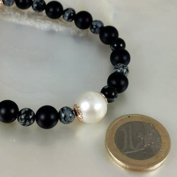 Zonder minimumprijs - Armband Zilver Parel - Natuurlijke, Nieuw