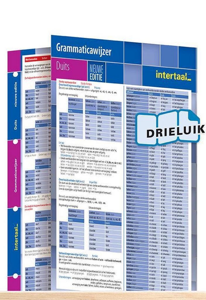 Grammaticawijzer Duits - nieuwe editie uitklapkaart, Boeken, Schoolboeken, Gelezen, Verzenden