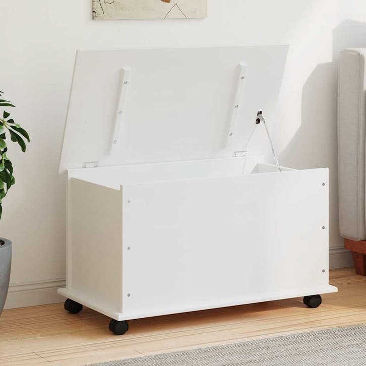 vidaXL Opbergkist met wielen ALTA 73x39,5x43 cm massief, Huis en Inrichting, Kasten | Overige, Nieuw, Verzenden