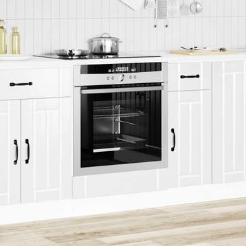 vidaXL Ovenkast Lucca bewerkt hout hoogglans wit, Verzenden