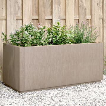 vidaXL Plantenbak 80x36x35 cm polypropeen lichtbruin, Verzenden, Nieuw
