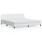 Golvend Bedframe Wit 200x200 | Retour Deal Koopje!, Huis en Inrichting, Verzenden, Nieuw, Hout
