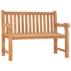 vidaXL Tuinbank 114 cm massief teakhout, Tuin en Terras, Verzenden, Nieuw