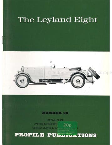 THE LEYLAND EIGHT (PROFILE PUBLICATIONS 26), Nieuw