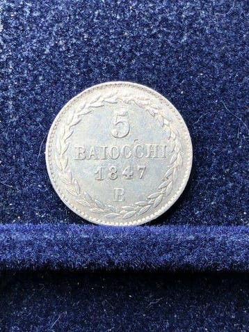 Italië, Pauselijke Staat Pio IX. 5 Baiocchi 1847 Anno I -