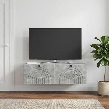 vidaXL Wandmontage TV-kast Betongrijs 98 x 31 x 30 cm, Verzenden