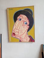 Peter Krusche - Mit Hut, Antiek en Kunst, Kunst | Schilderijen | Modern