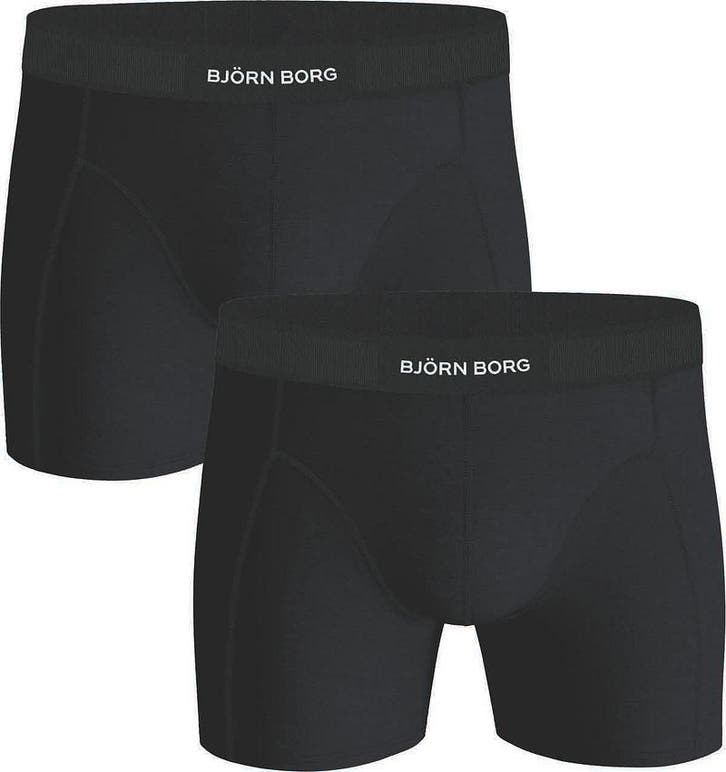 Bjorn Borg Boxers Solid Black 2 Pack maat XXL Heren, Kleding | Heren, Ondergoed, Zwart, Boxer, Verzenden