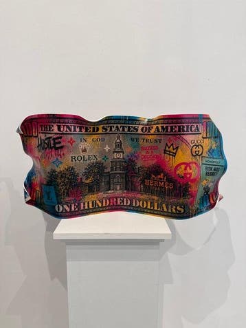 ArtPej - Billet Froissé 100 dollars
