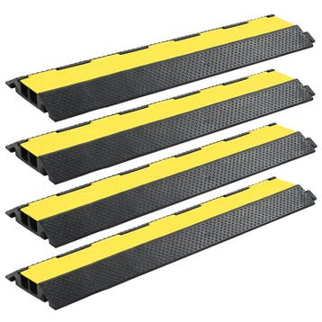 vidaXL Kabelbeschermer drempels 2 tunnels 101,5 cm rubber 4, Verzenden