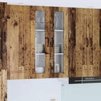 vidaXL Wandglas Kasten Oudhout 60 x 31 x 100 cm Bewerkt hout, Verzenden, Nieuw