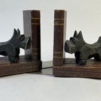 Serre-livres - Art déco - Ensemble « chiens écossais » -