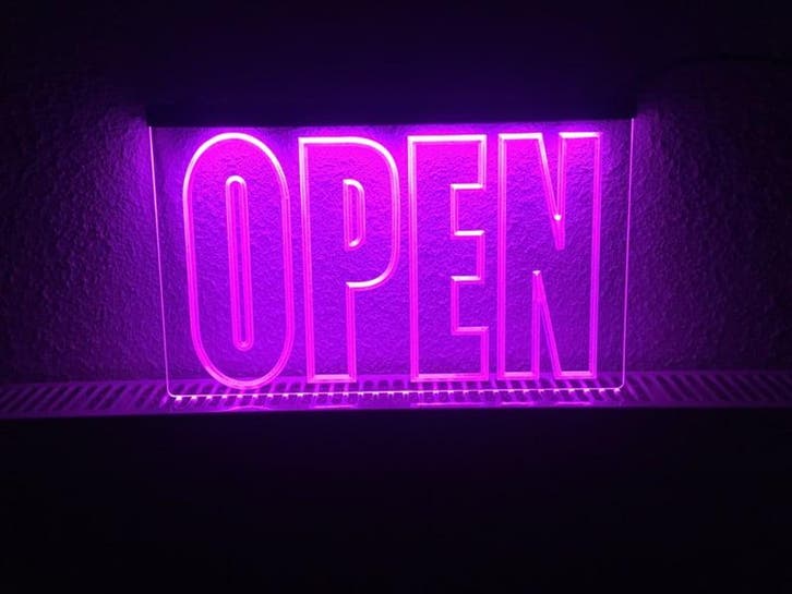 OPEN neon bord lamp LED verlichting reclame lichtbak #11 *PA, Maison & Meubles, Lampes | Autre, Envoi