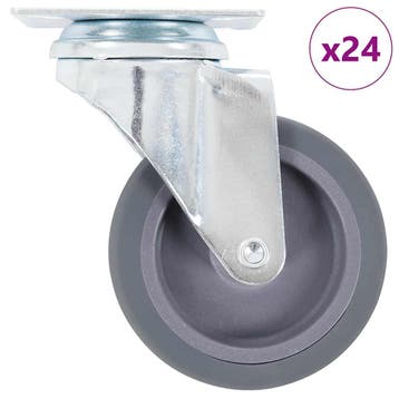 vidaXL 24 st Zwenkwielen 75 mm, Verzenden, Nieuw