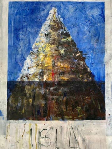 FRANK ELIA GONZALEZ MARTINEZ - “ISLA” (XXL), ACRÍLICO Y ÓLEO, Antiek en Kunst, Kunst | Schilderijen | Modern