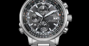 Citizen - Citizen Crono Pilot Acciaio Radiocontrollato Blak, Nieuw