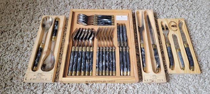 Laguiole Production - Bestekset voor 6 personen - ABS -, Antiek en Kunst, Antiek | Keukengerei