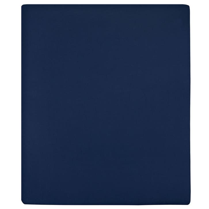 vidaXL Hoeslaken jersey 180x200 cm katoen marineblauw, Huis en Inrichting, Slaapkamer | Beddengoed, Nieuw, Verzenden