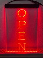 OPEN neon bord lamp LED verlichting reclame lichtbak VERTICA, Verzenden, Nieuw