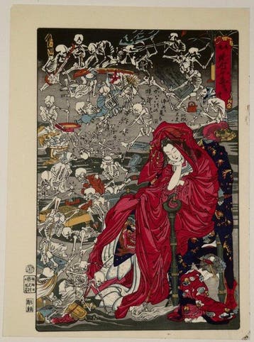 Kawanabe Kysai /  (1831–1889) Jigoku Day Dromen van