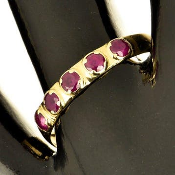 Sans prix de réserve - Bague - 14 carats Or jaune Rubis