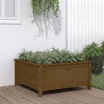 vidaXL Plantenbak 82,5x82,5x39 cm massief grenenhout, Tuin en Terras, Verzenden, Nieuw