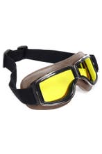 Goggles Motorbril Skibril Bril Donkerbruin Montuur Gele Glaz, Ophalen of Verzenden