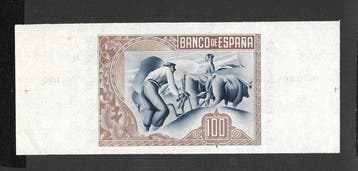 Spanje. - 100 Pesetas 1937 - Banco de España, Bilbao - Con
