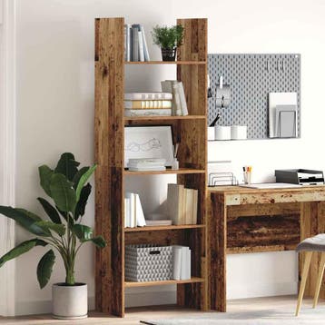 vidaXL Boekenkast 5-laags 60 x 35 x 180 cm Bewerkt hout, Huis en Inrichting, Verzenden, Nieuw