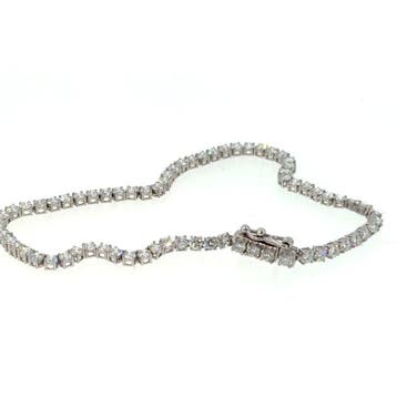 Zonder minimumprijs - Armband - 14 karaat Witgoud - 3.10ct.